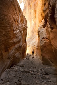 Parts of the canyon are of a massive scale. This is David in one of the sections.