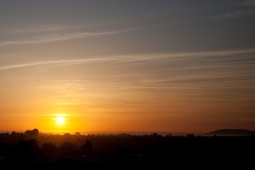 Sunset from the highest point on my in-laws' property. 